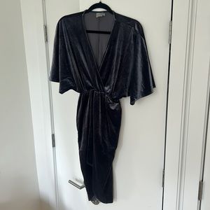 ASOS velvet kimono midi dress